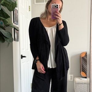 Cable & Gauge Black Cardigan